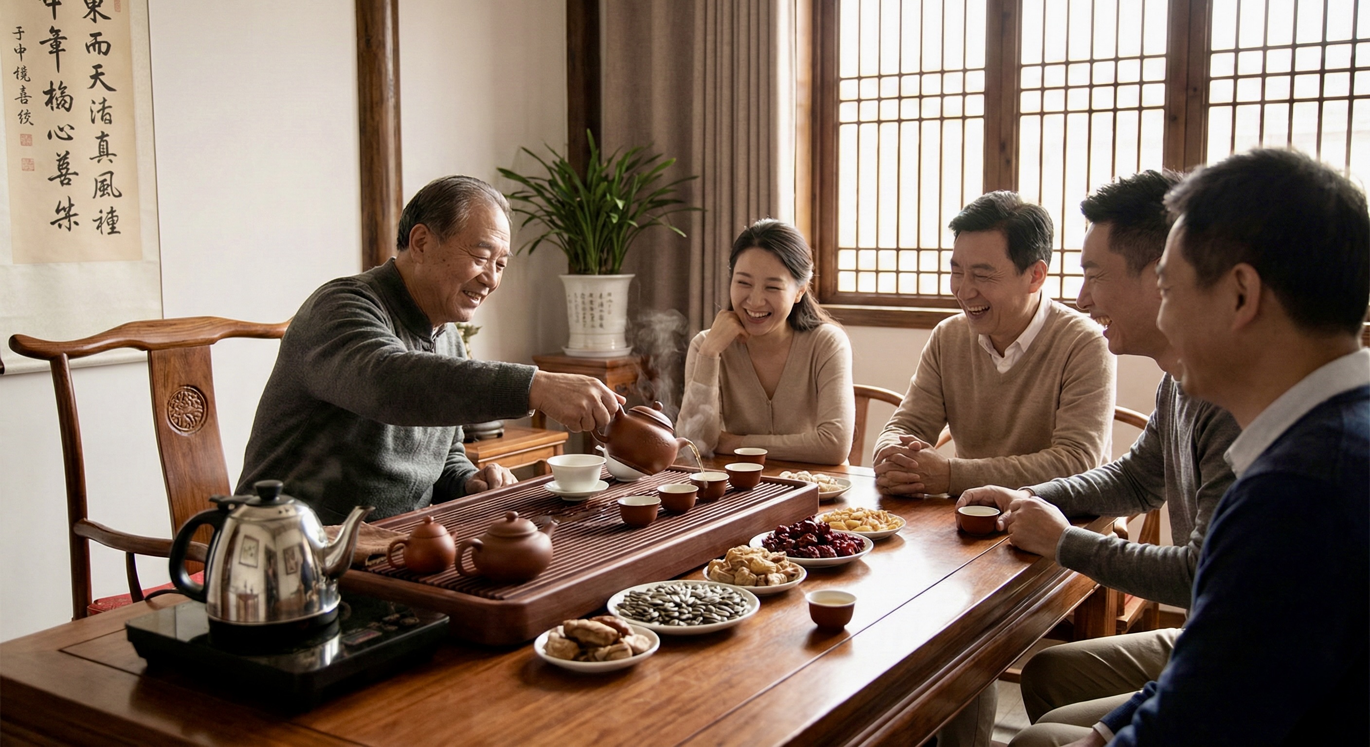 Tea service during a Chinese ceremony.